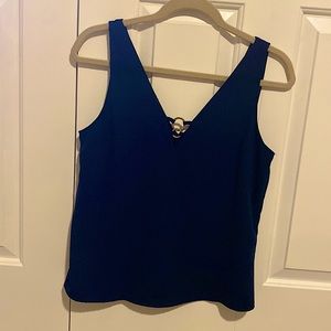 Navy Blue Dynamite Cami w Silver Rings